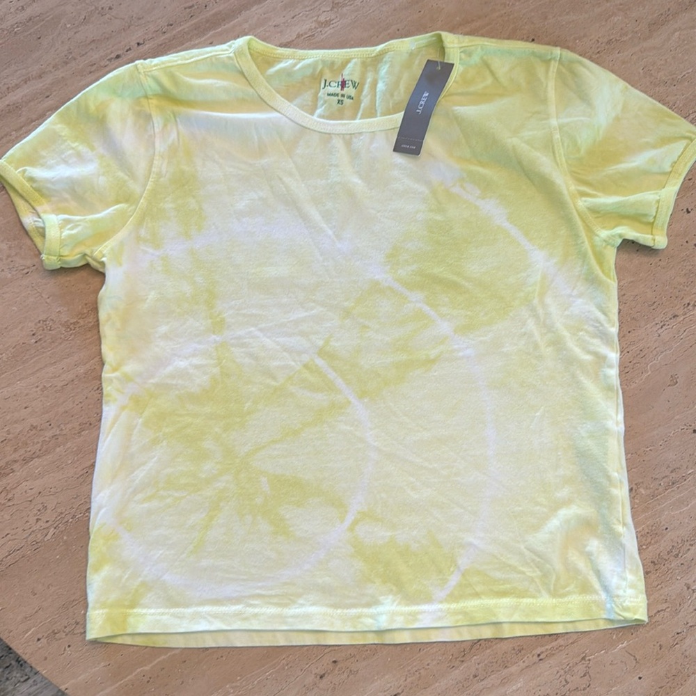 J Crew Women’s Yellow Tie Dye T-Shirt Size XS